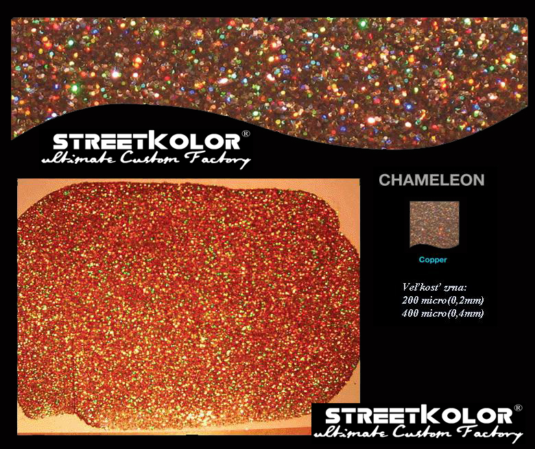KolorPearl Chameleon - orange, 50 grams, 200 microns = 0.2 mm