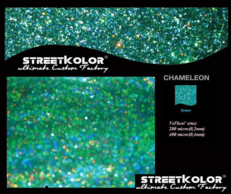 KolorPearl Chameleon - Green, 50 grams, 400 microns = 0.4 mm