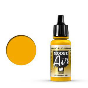 !!! MEGA AKCIA !!! Vallejo 71.135 chrómová žltá airbrush farba 17 ml