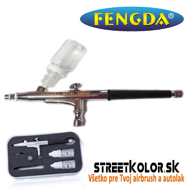 !!! AKCIA !!! Airbrush pištoľ FENGDA® BD-141 0,3 mm s nasúvacími fľaštičkami