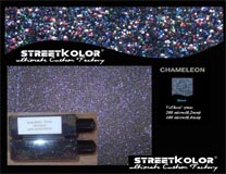 KolorPearl Chameleon - Black, black chameleon metal flakes, 100 grams, 400 microns (0.4mm)