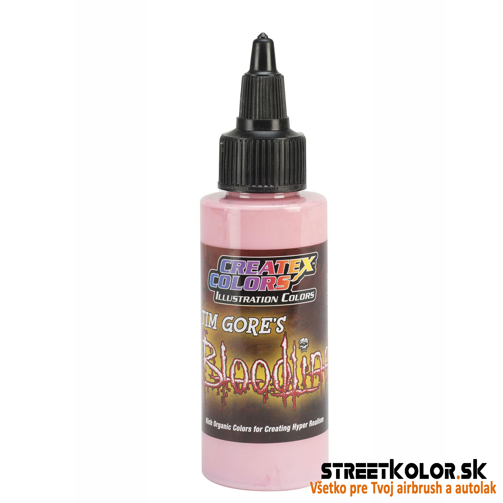 Ilustračná Ružová airbrush farba CreateX 60 ml