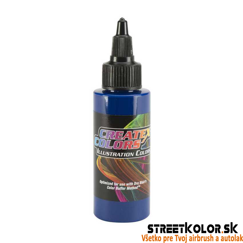 Ilustračná Nepriehľadná tmavomodrá airbrush farba CreateX 60 ml