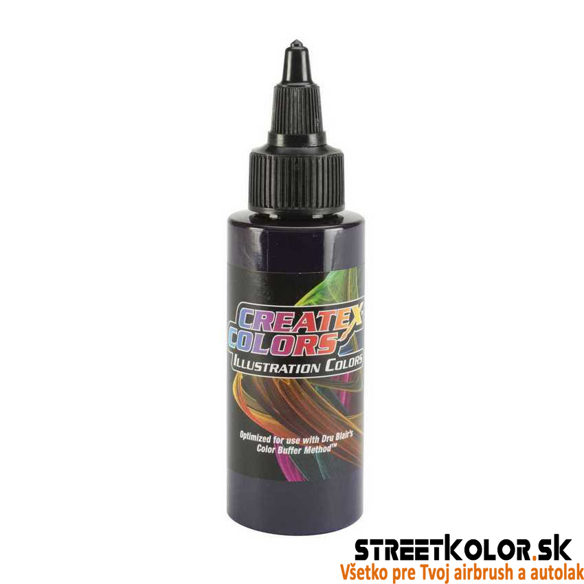 Ilustračná Nepriehľadná purpurová airbrush farba CreateX 60 ml