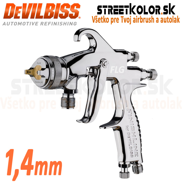 DeVilbiss FLG-P5 1,4mm striekacia pištoľ so spodným tlakovým plnením, Model 2025
