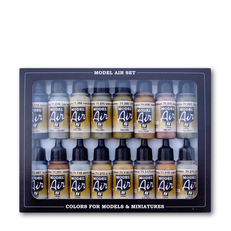 VALLEJO 71.208 Model Air Set German WWII Europe & Africa  16x17 ml