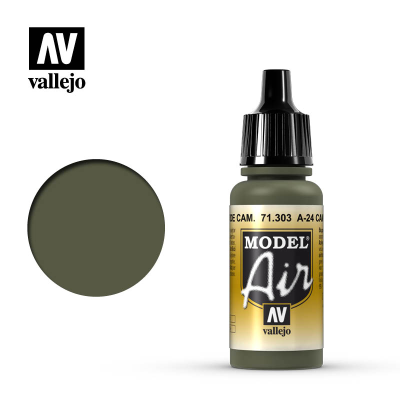 Vallejo 71.303 A-24 kamuflážna zelená   akrylová airbrush farba 17 ml