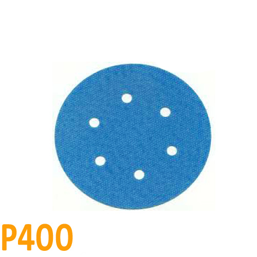 Brúsny papier pre excentrickú brúsku, P400, Priemer: 125mm, 6 dier, 100 kusov