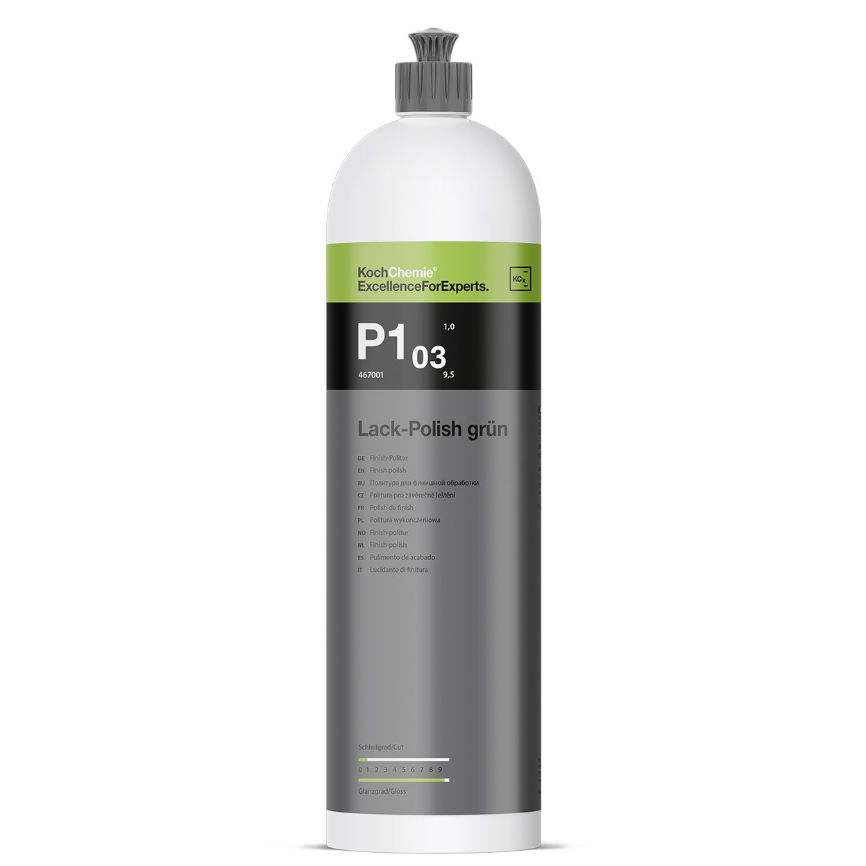 KochChemie P1.03 leštenka na nové a mierne zvetrané laky s vysokým leskom 1000ml