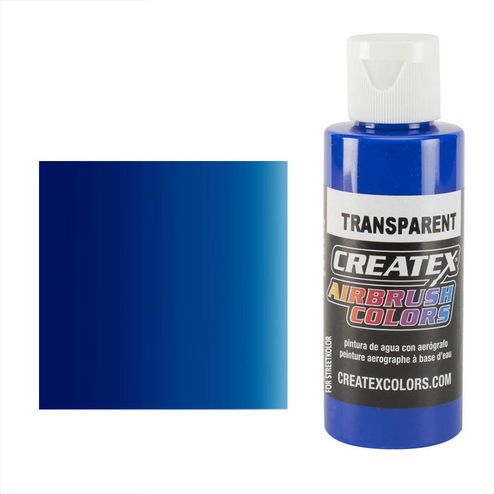 CreateX  5107 Modrá priehľadná airbrush farba 120ml