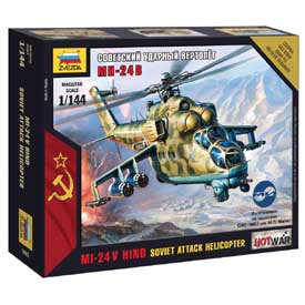 Zvezda Wargames (HW) MI-24 VP Model Set vrtuľníka 1:144, 29 dielov