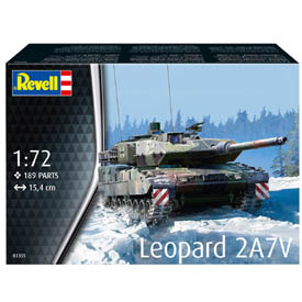 Revell Leopard 2A7V Model Set Tank 1:72, 189 dielov