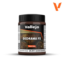 Vallejo Diorama Effects BROWN MUD - Hnedé blato, 200 ml