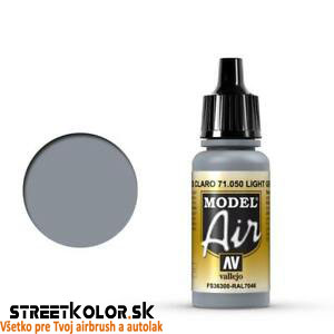 Vallejo 71.050 sivá svetlá - svetlosivá airbrush farba 18 ml