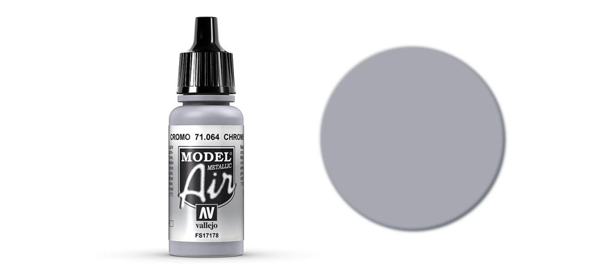 Vallejo 71.064 chrómová metalická airbrush farba 18 ml