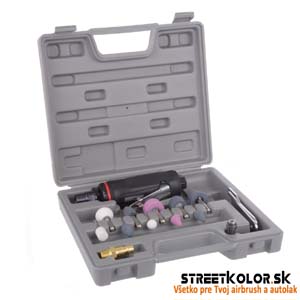 Pneumatická stopková vretenová brúska a gravírovačka KolorTech AT-7032BK, klieština 3+6mm, 100l/min./6,2bar