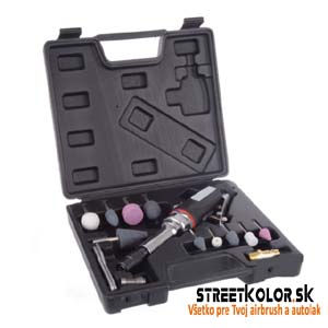 Pneumatická stopková vretenová brúska a gravírovačka KolorTech AT-7032LBK, Klieština: 3+6mm, 90l/min./6,2bar