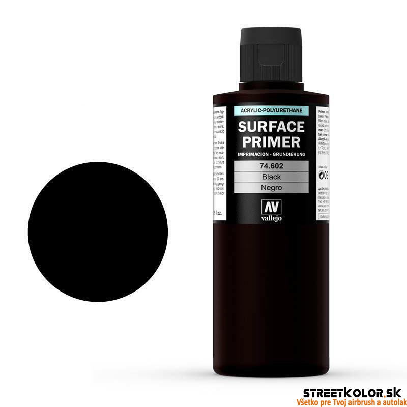 Vallejo 74.602 čierny podklad pre Airbrush farby 200ml