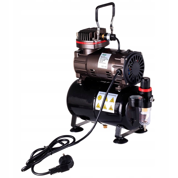 Bezolejový jednoválcový airbrush kompresor OCTAGON SUPERNOVA 8, iba 47dB